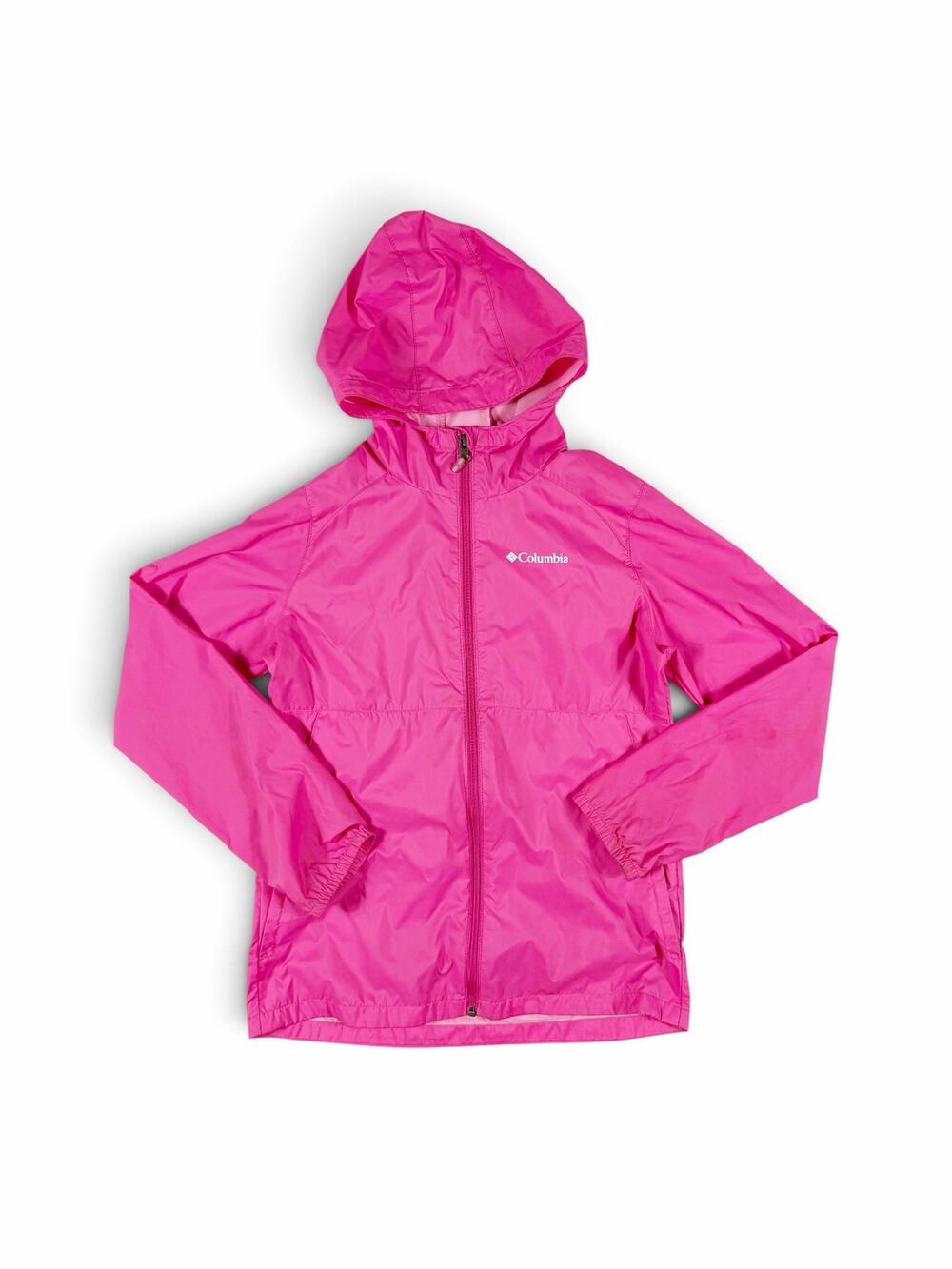 Columbia Switchback II Girls Hooded Waterproof Rain Jacket Pink Large 14/16